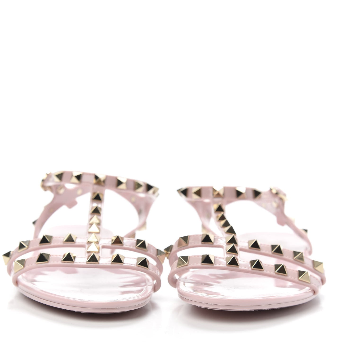 PVC Jelly Rockstud Caged Sandals 37 Water Rose