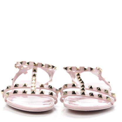 Valentino Garavani PVC Jelly Rockstud Caged Sandals 37 Water Rose 2 of 7
