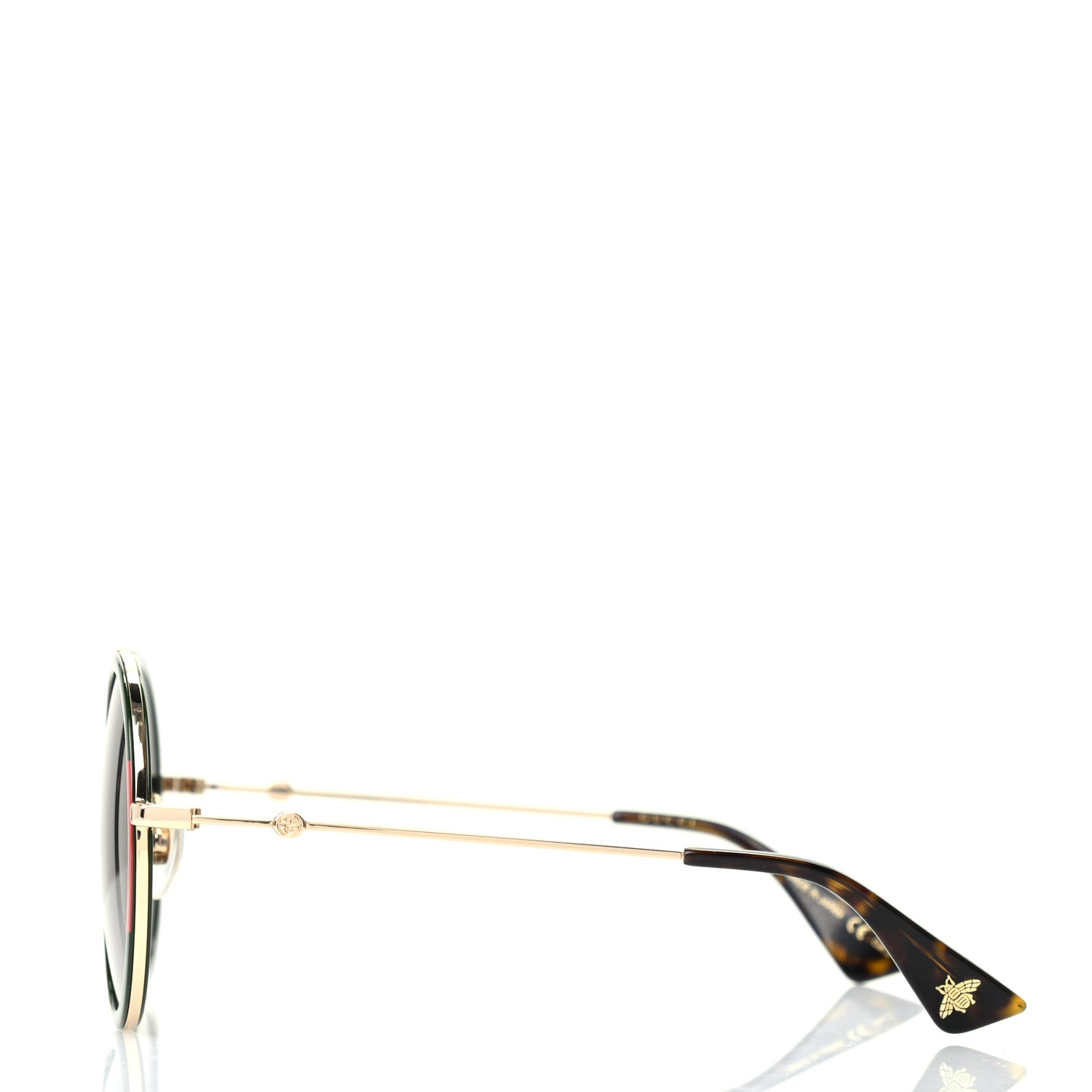 Gucci Metal Round Frame Sunglasses GG0061S Blue Red 3 of 8