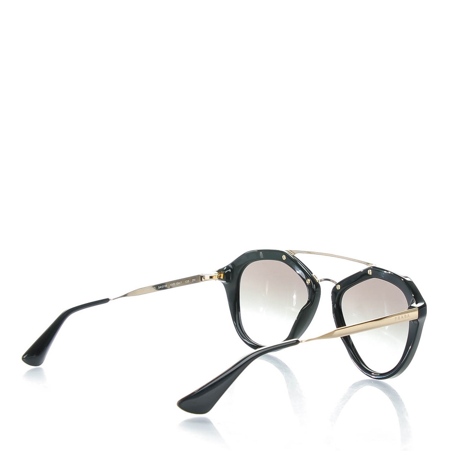 Acetate Metal Cinema Sunglasses SPR 12Q Black