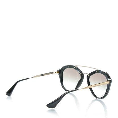 Prada Acetate Metal Cinema Sunglasses SPR 12Q Black 3 of 6