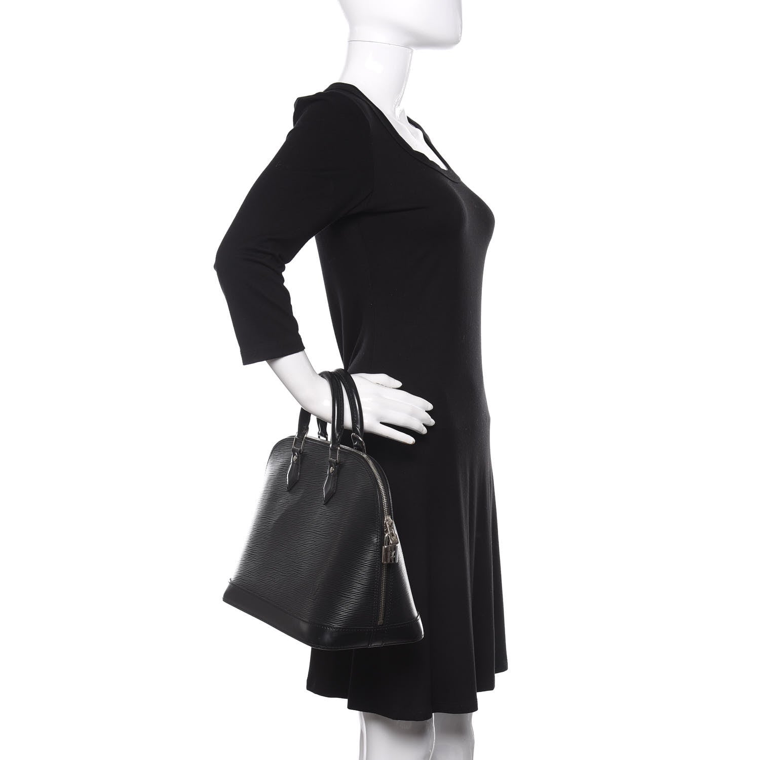 Louis Vuitton Epi Alma MM Black 2 of 11