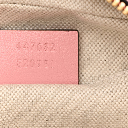 Gucci Azalea Calfskin Matelasse Diagonal Small Enamel GG Marmont Chain Shoulder Bag New Cherry Red Wild Rose 7 of 10