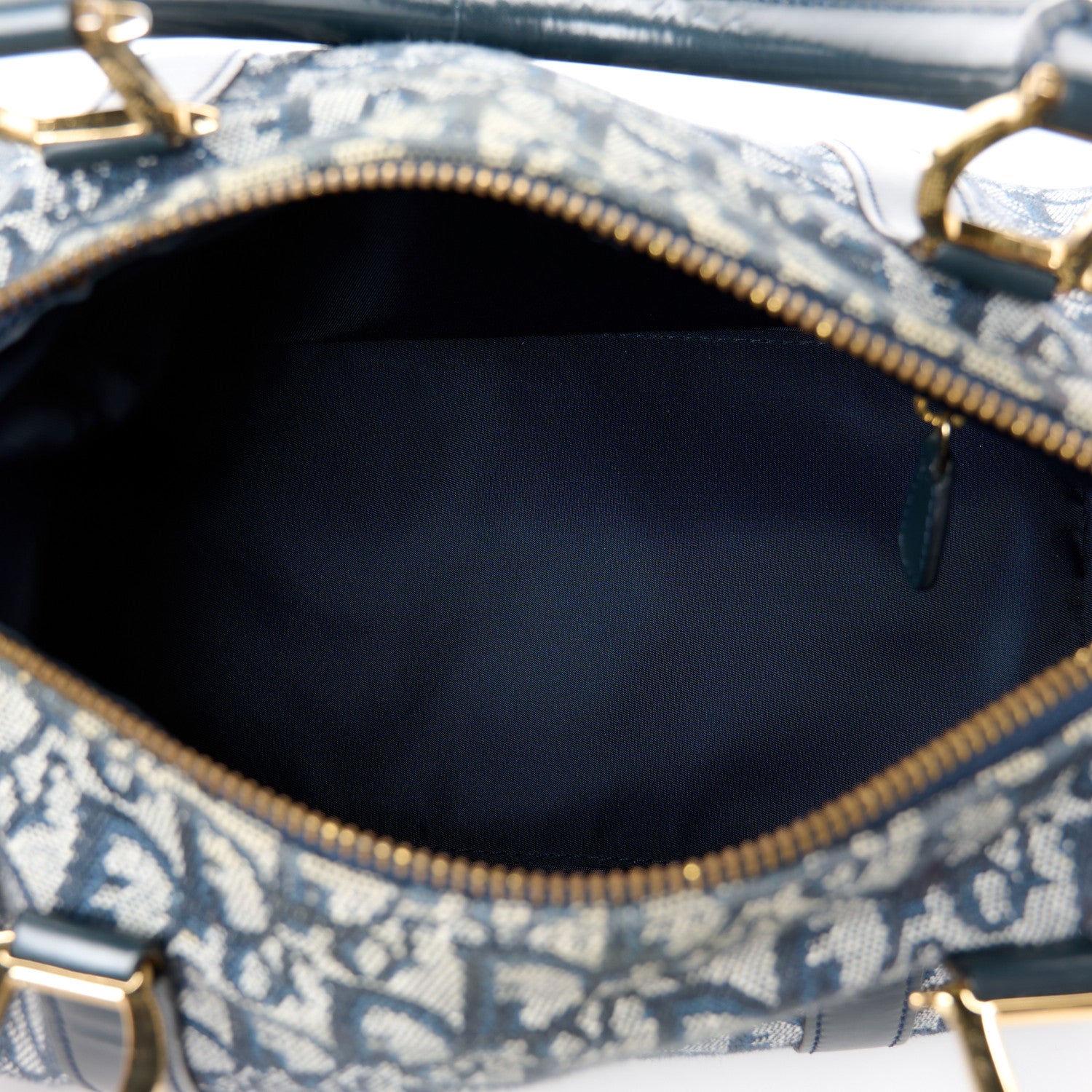 Christian Dior Monogram Boston Navy Blue 5 of 10
