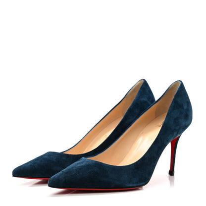 Christian Louboutin Veau Velours Decollete 554 85 Pumps 40.5 Quartz 3 of 10