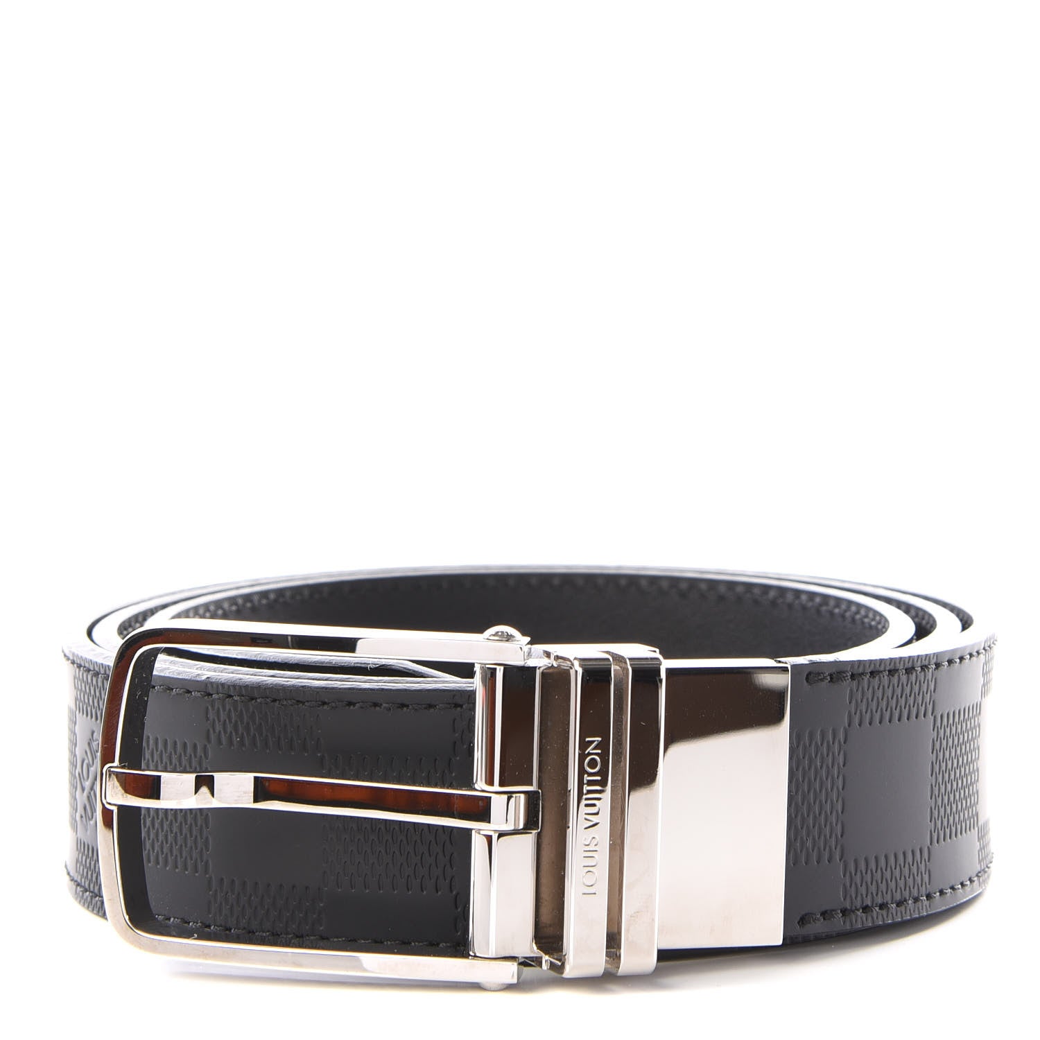 Louis Vuitton Damier Infini Calfskin 40mm Boston Belt 95 38 Black 1 of 6