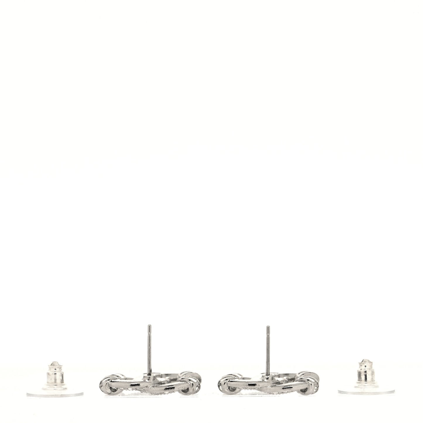 Crystal CC Earrings Silver