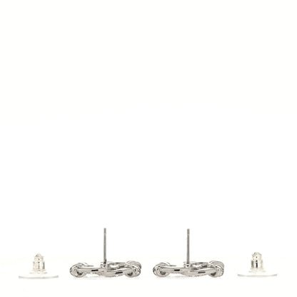 Chanel Crystal CC Earrings Silver 3 of 4