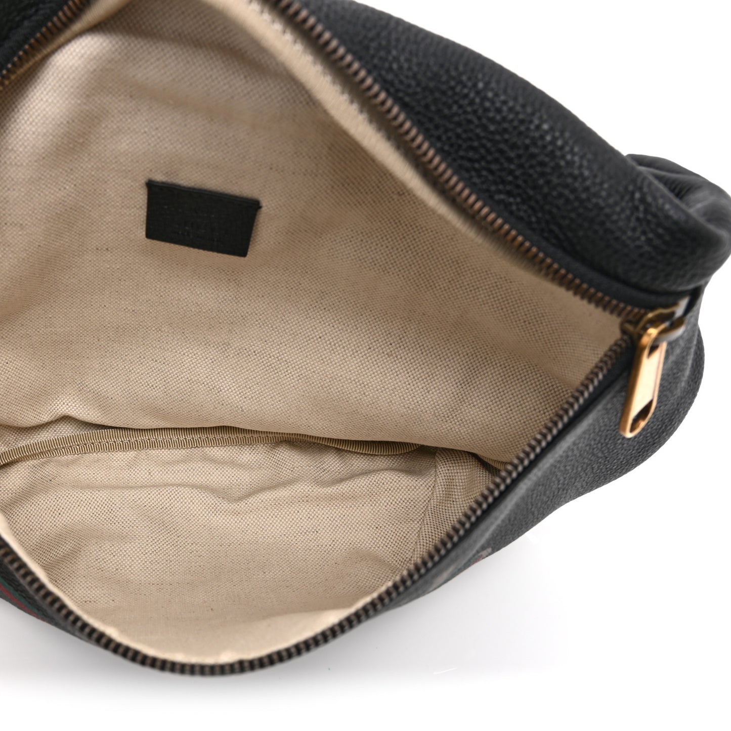 Grained Calfskin Logo Belt Bag Black