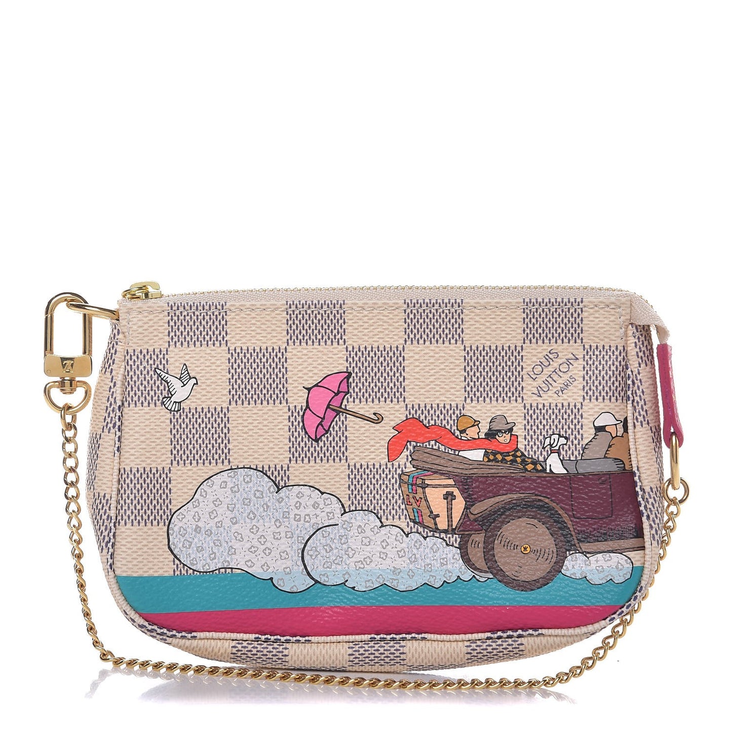 Damier Azur 2015 Christmas Animation Mini Pochette Accessories