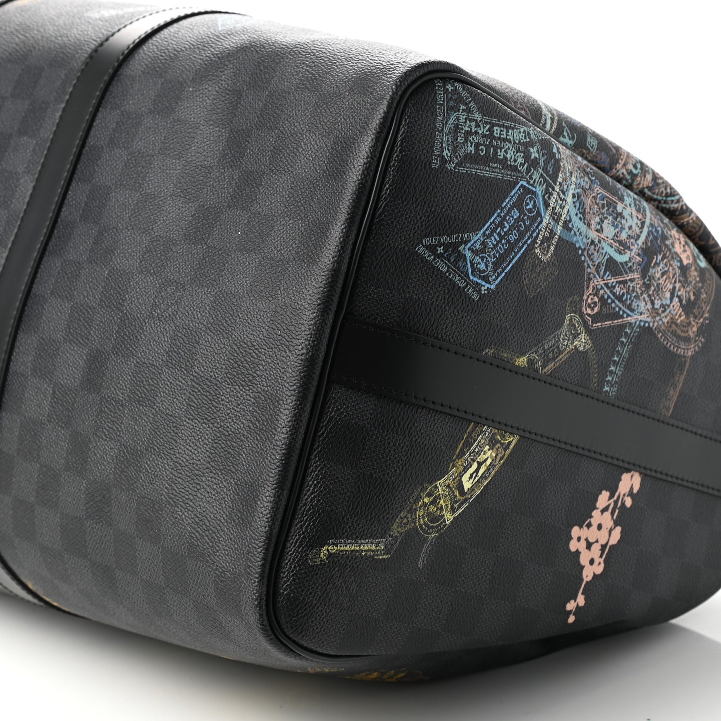 Damier Graphite Stamps Keepall Bandouliere 50