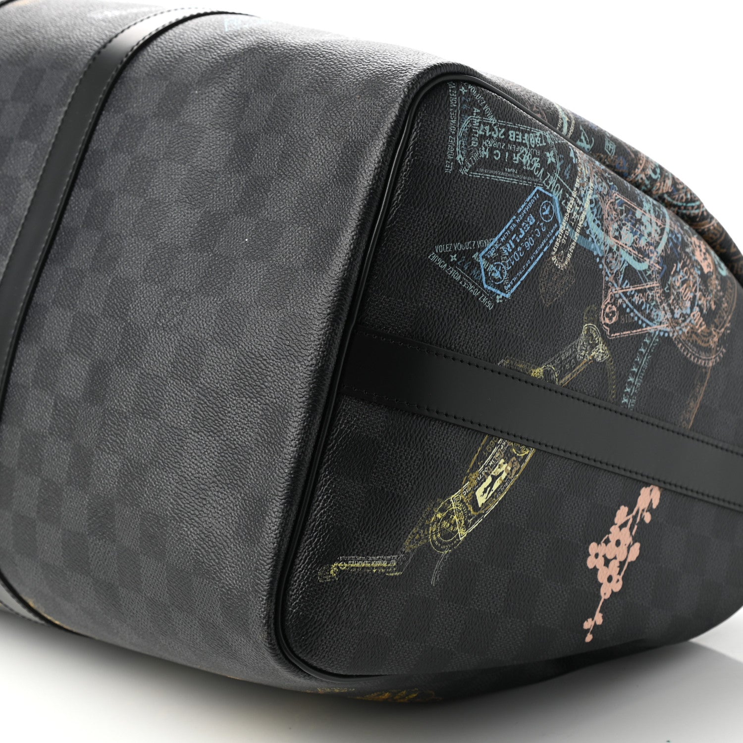 Louis Vuitton Damier Graphite Stamps Keepall Bandouliere 50 13 of 16