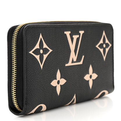 Louis Vuitton Empreinte Monogram Giant Zippy Wallet Black Beige 3 of 9