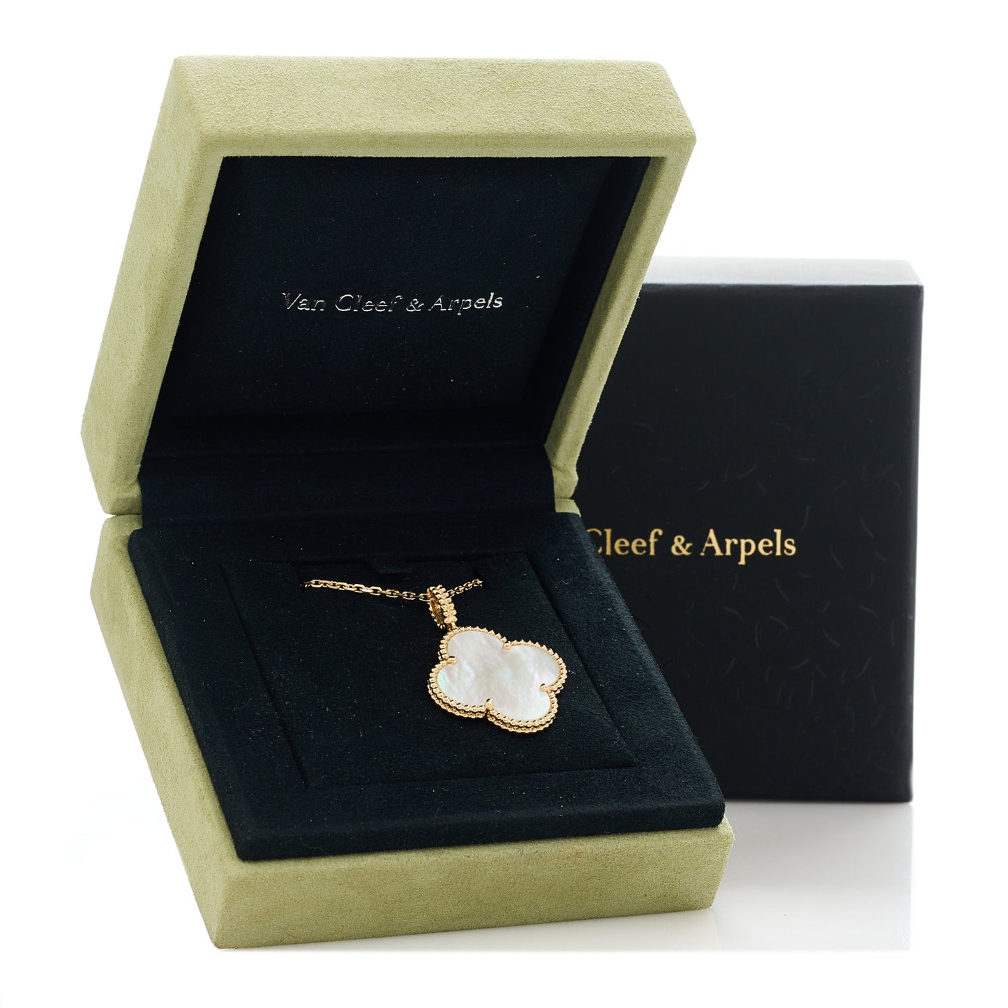 18K Yellow Gold Mother of Pearl Magic Alhambra Long Necklace