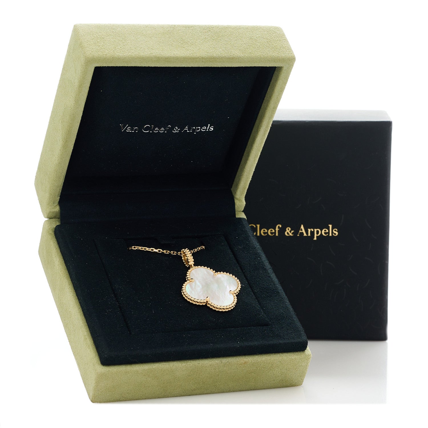 Van Cleef & Arpels 18K Yellow Gold Mother of Pearl Magic Alhambra Long Necklace 5 of 5