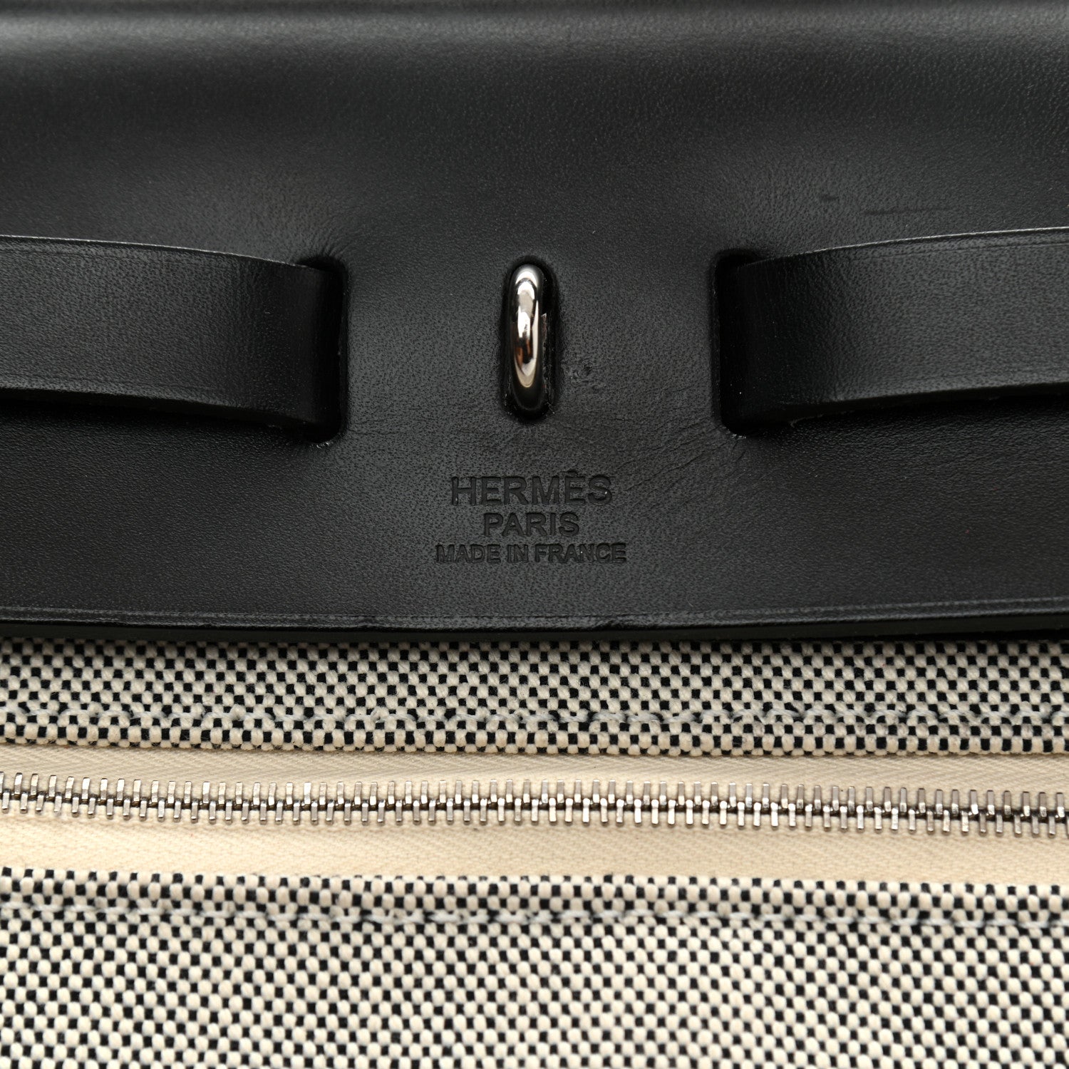 Hermes Vache Hunter Toile H Pegase Pop Herbag Zip Retourne 31 PM Bleu Indigo Ecru Black 7 of 9