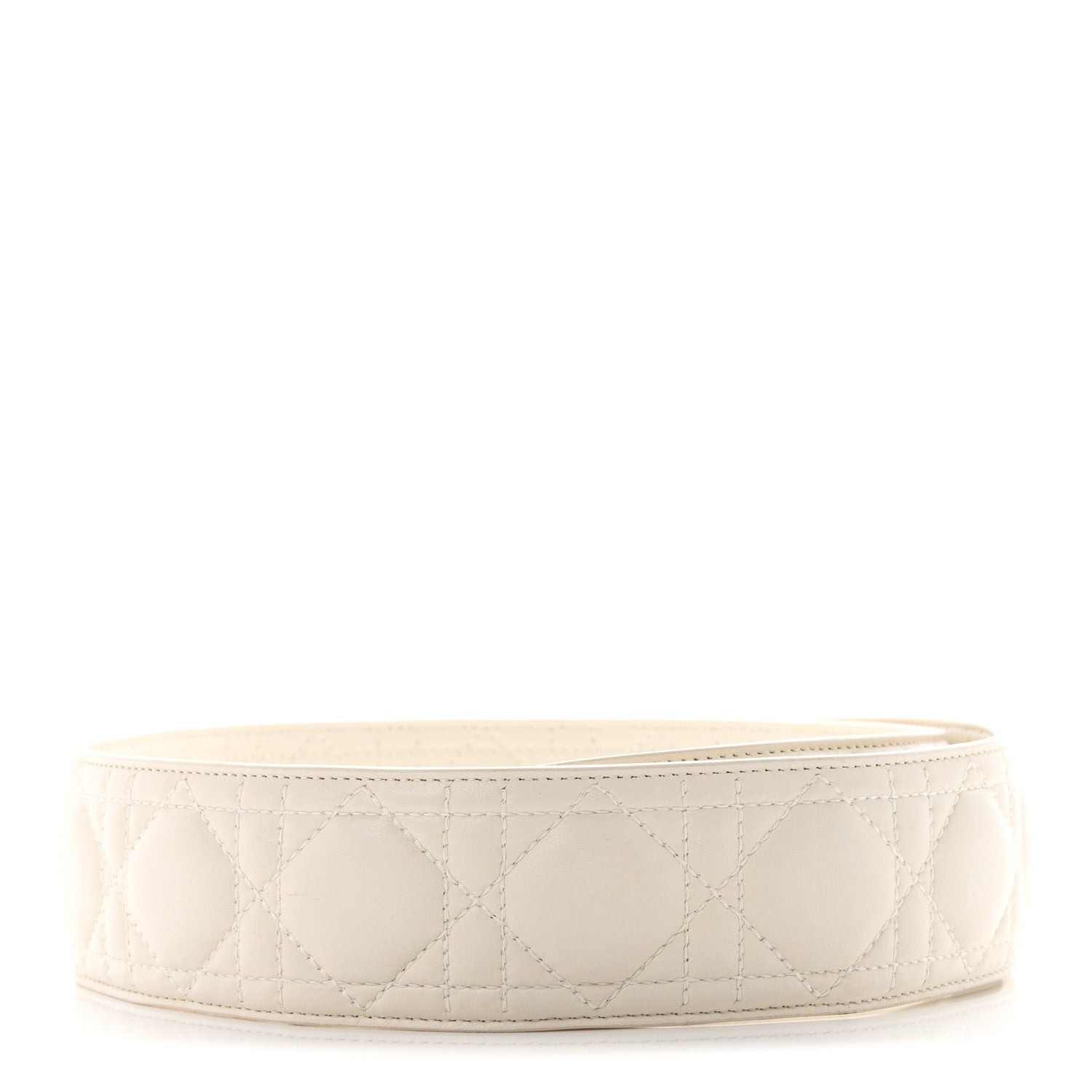 Christian Dior Lambskin Cannage Shoulder Strap White 2 of 3
