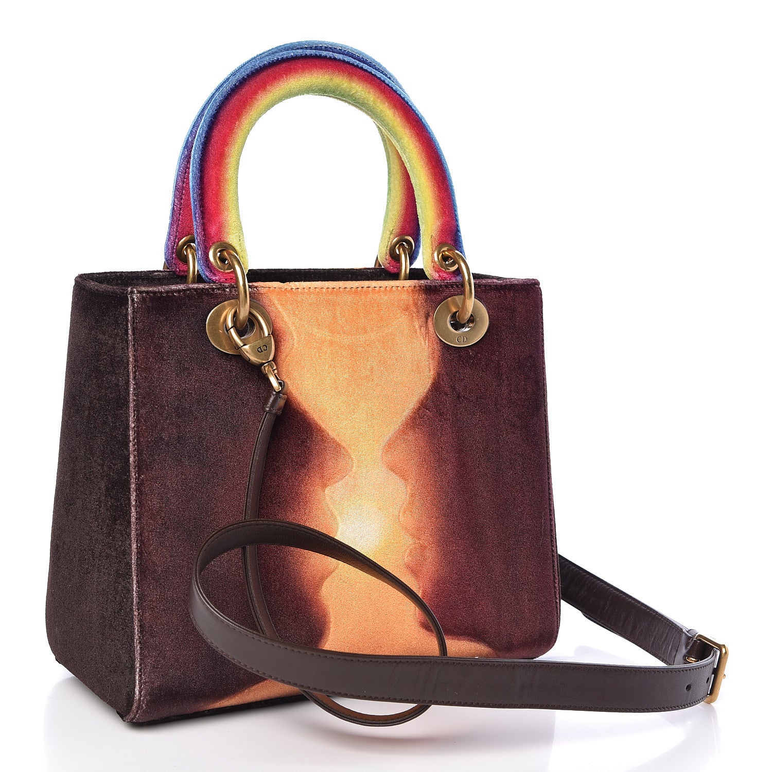 Christian Dior x Friedrich Kunath Velvet Medium Lady Dior Multicolor 3 of 14