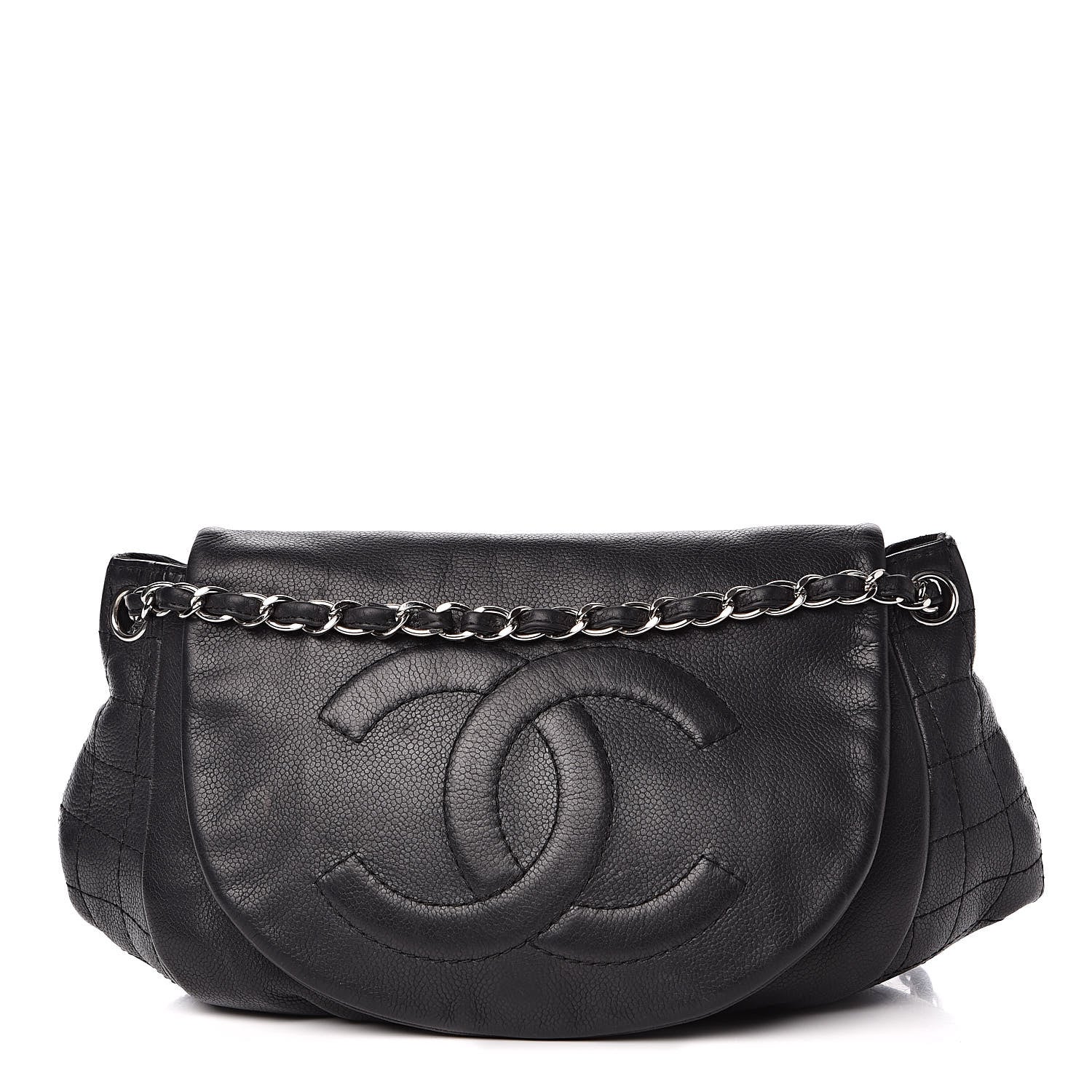 Chanel Caviar Half Moon Large Flap Black 1 of 15
