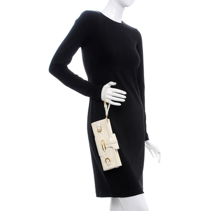 Jimmy Choo Patent Calfskin Tulita Clutch Off White 2 of 10