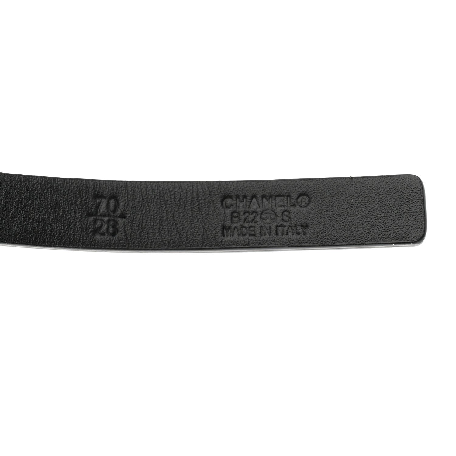Chanel Calfskin Metal CC Chain Belt 70 28 Black White 5 of 5