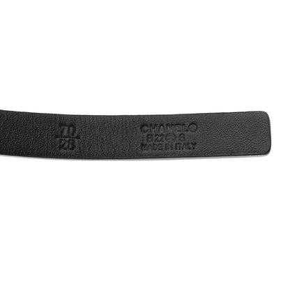 Chanel Calfskin Metal CC Chain Belt 70 28 Black White 5 of 5