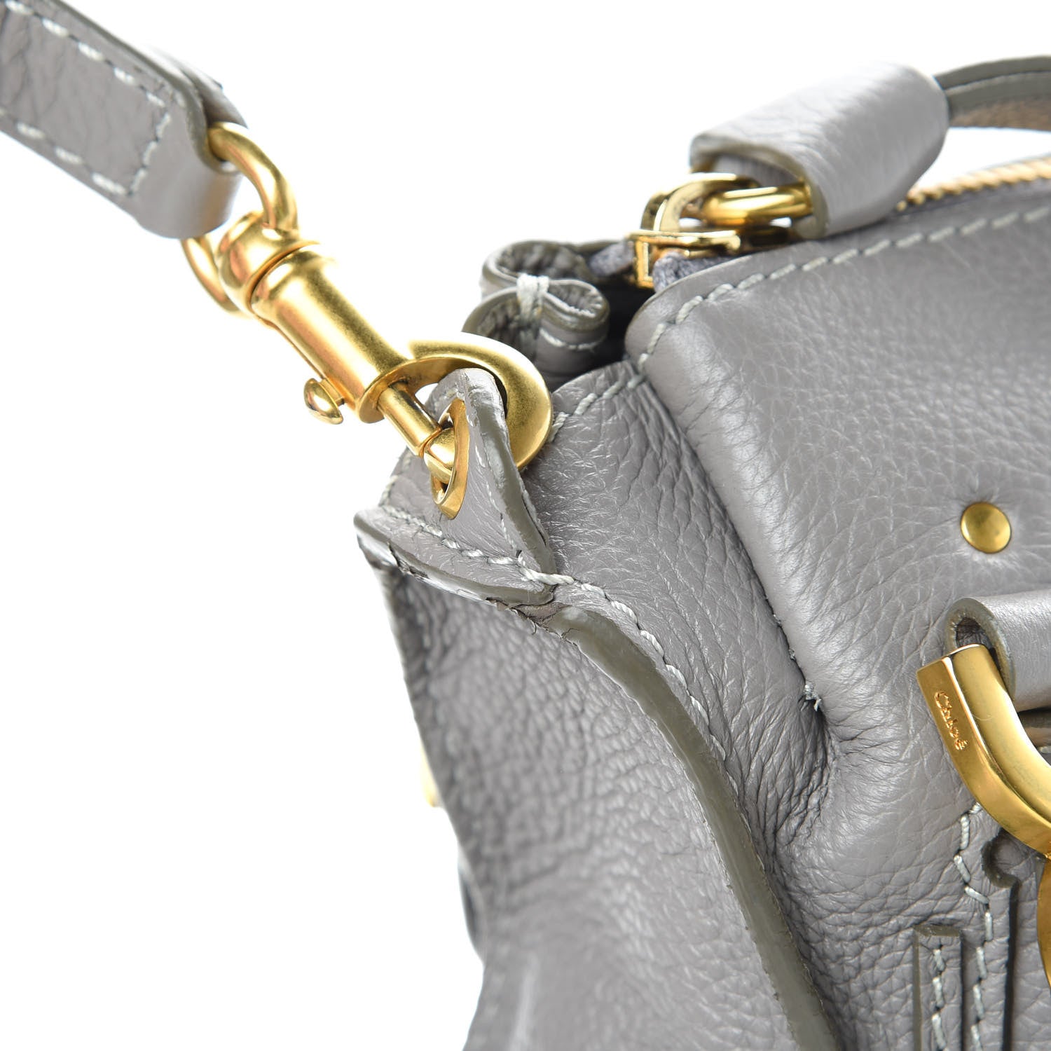 Chloe Calfskin Medium Marcie Satchel Cashmere Grey 17 of 18
