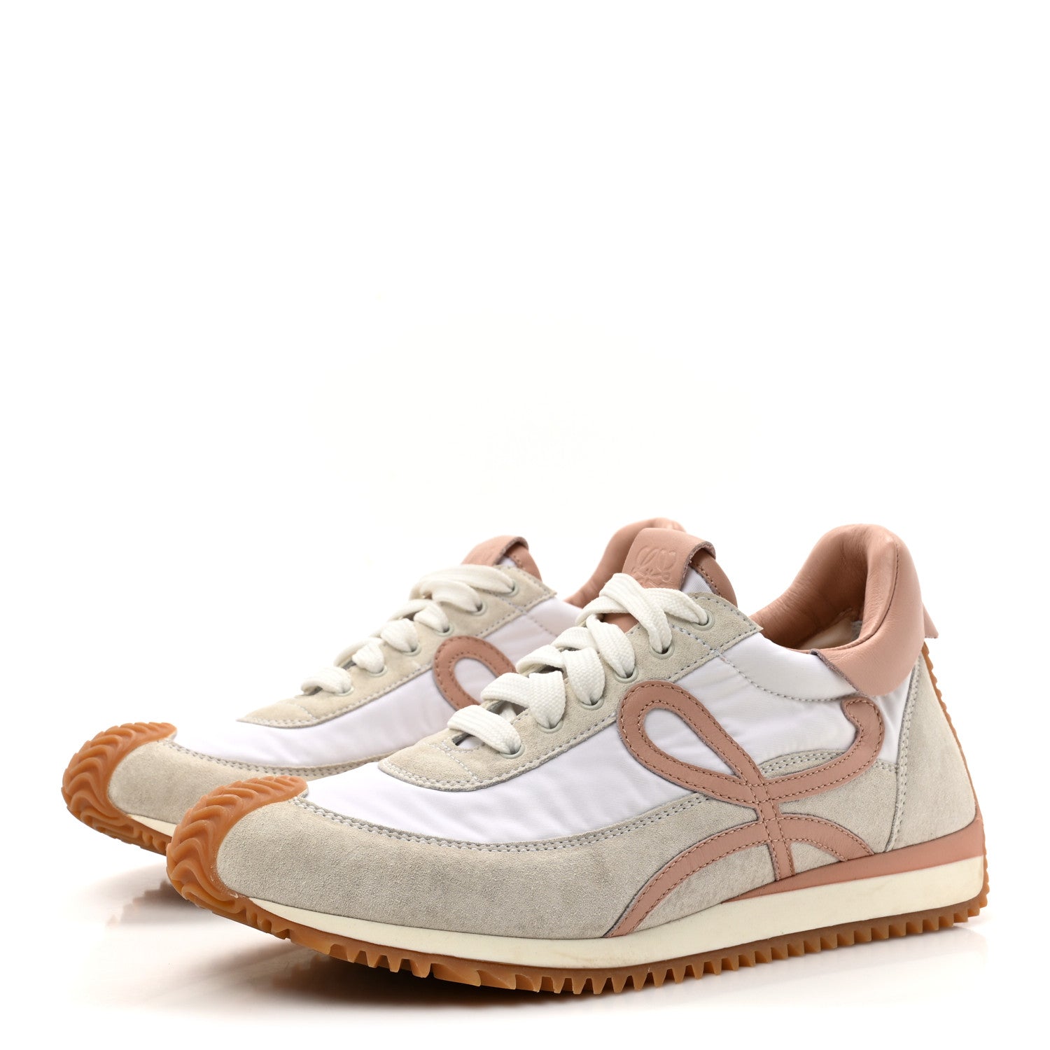 Loewe Nylon Suede Flow Runner Sneakers 38 White Powder 4 of 11