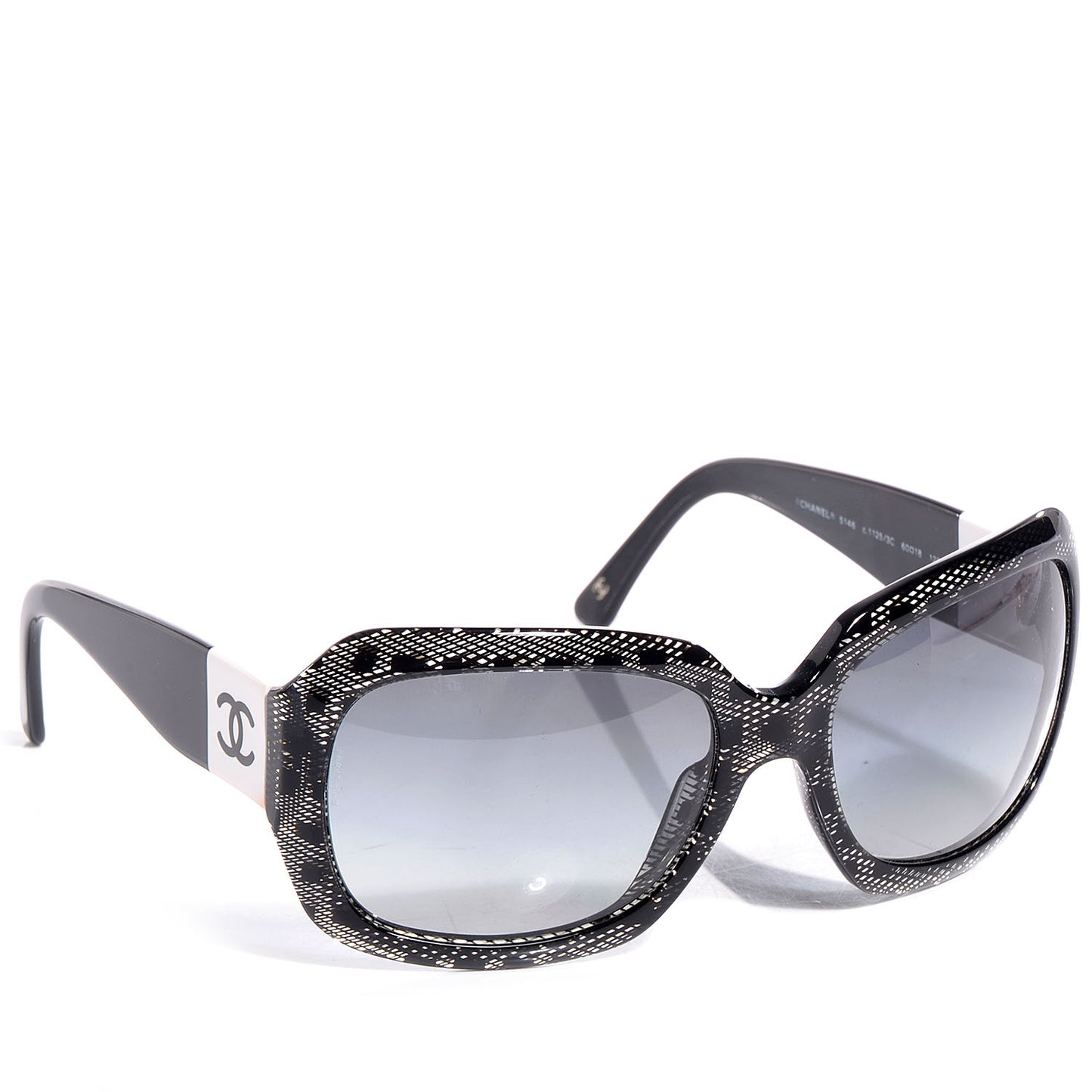 Acetate CC Lace Effect Sunglasses 5146 Black White