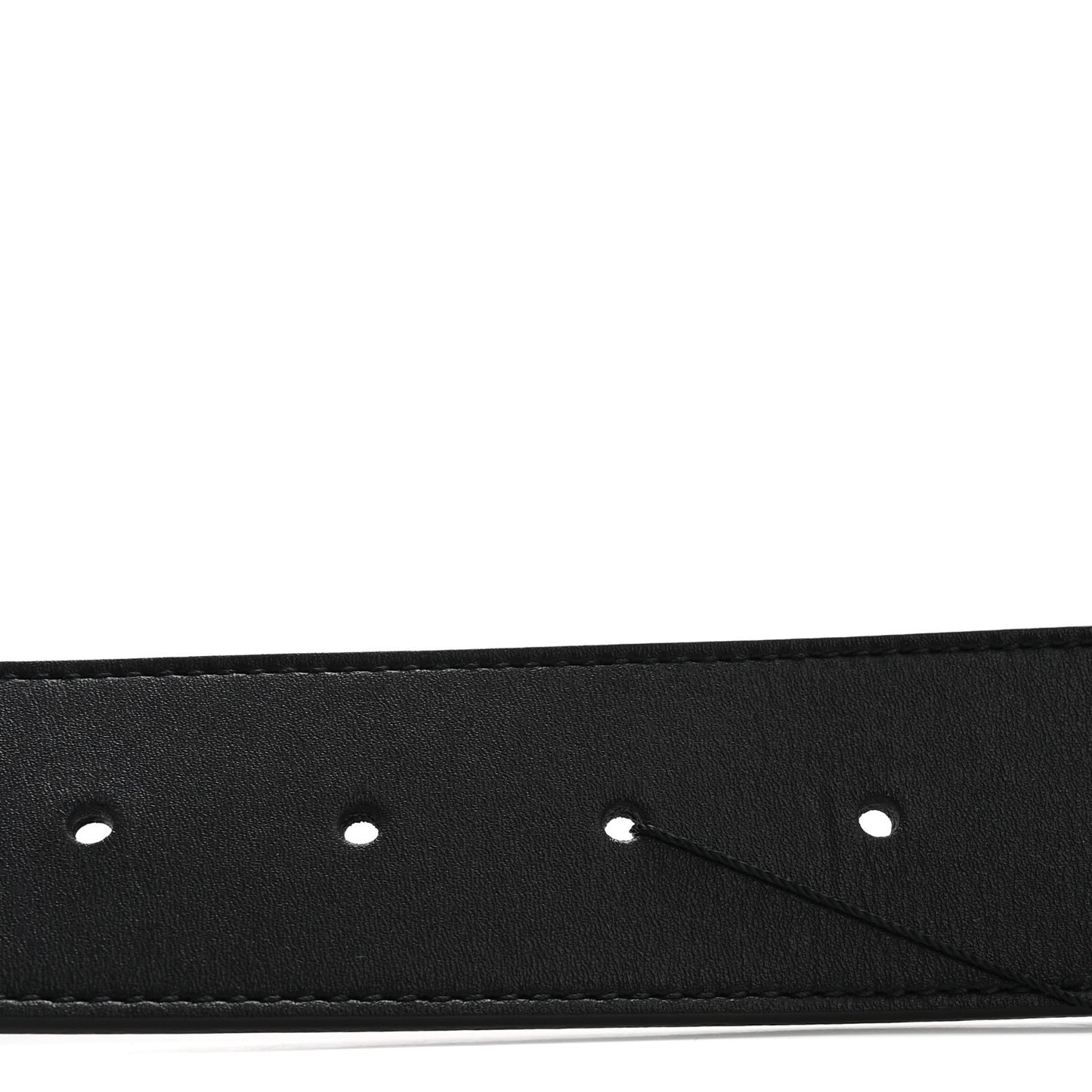 Moon Calfskin Pearl Double G 40mm Belt 70 28 Black Cream