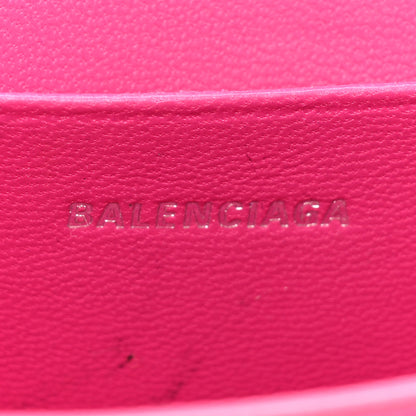 Balenciaga Grained Calfskin Tonal B Hourglass Top Handle Bag Mini Fuchsia 6 of 15