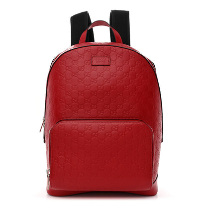 Gucci Guccissima Signature Day Backpack Hibiscus Red 1 of 11