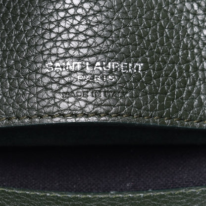 Saint Laurent Grained Calfskin Small Supple Sac De Jour Dark Vert 7 of 12