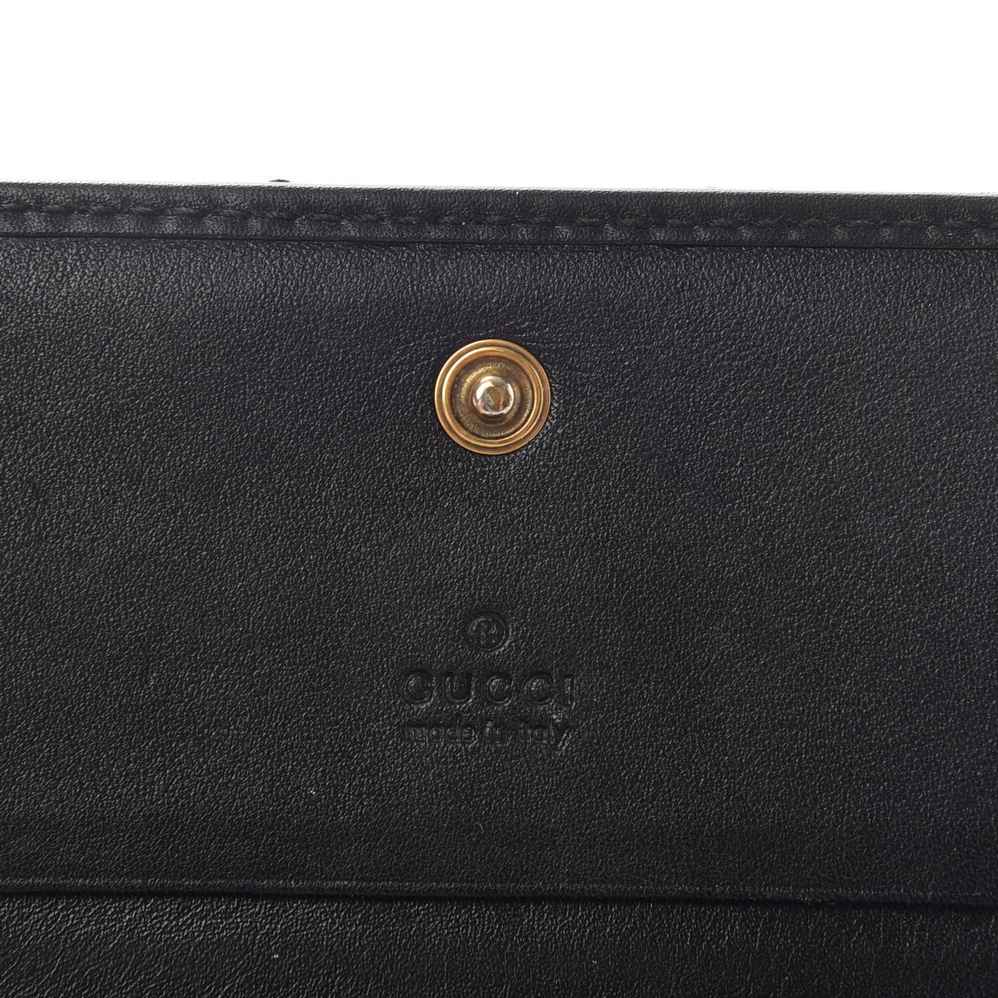 Calfskin Matelasse GG Marmont Card Case Wallet Black