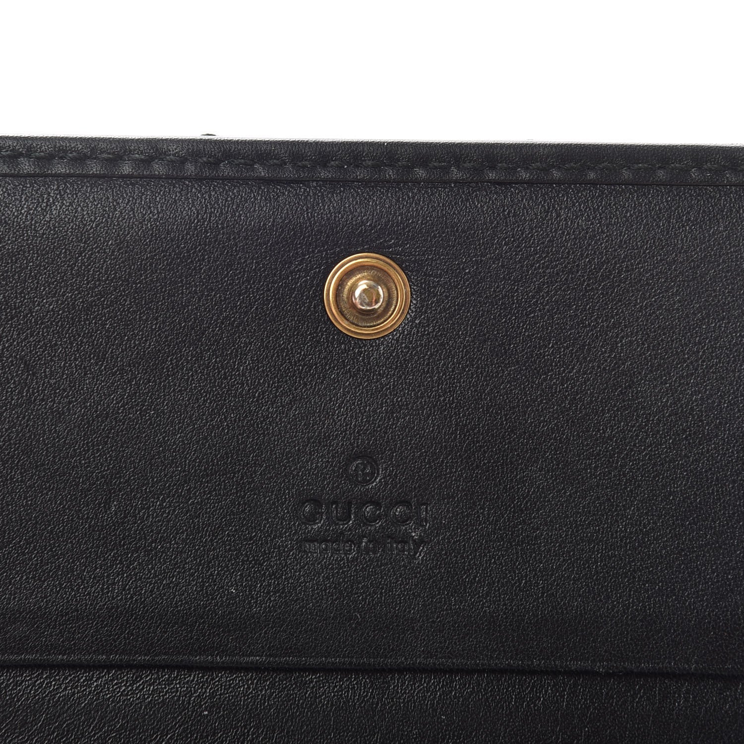 Gucci Calfskin Matelasse GG Marmont Card Case Wallet Black 6 of 6