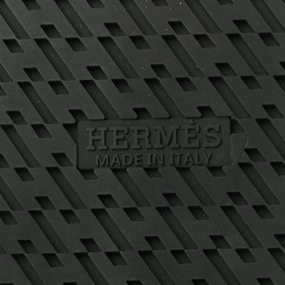 Hermes Calfskin Mens Chypre Sandals 43 Naturel Safari Black 6 of 10