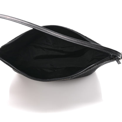 Gucci Denim Monogram Boat Pochette Black 5 of 9