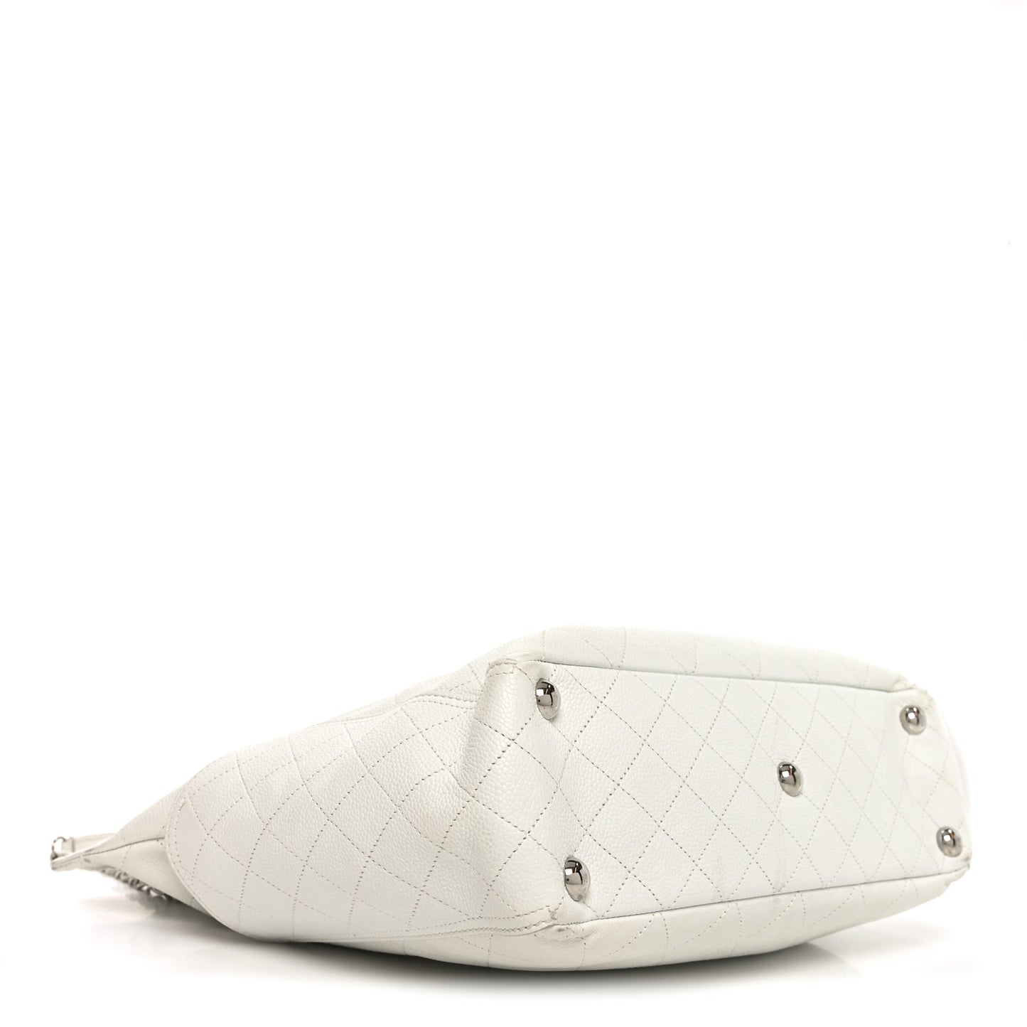 Caviar Stitched CC Pocket Tote White