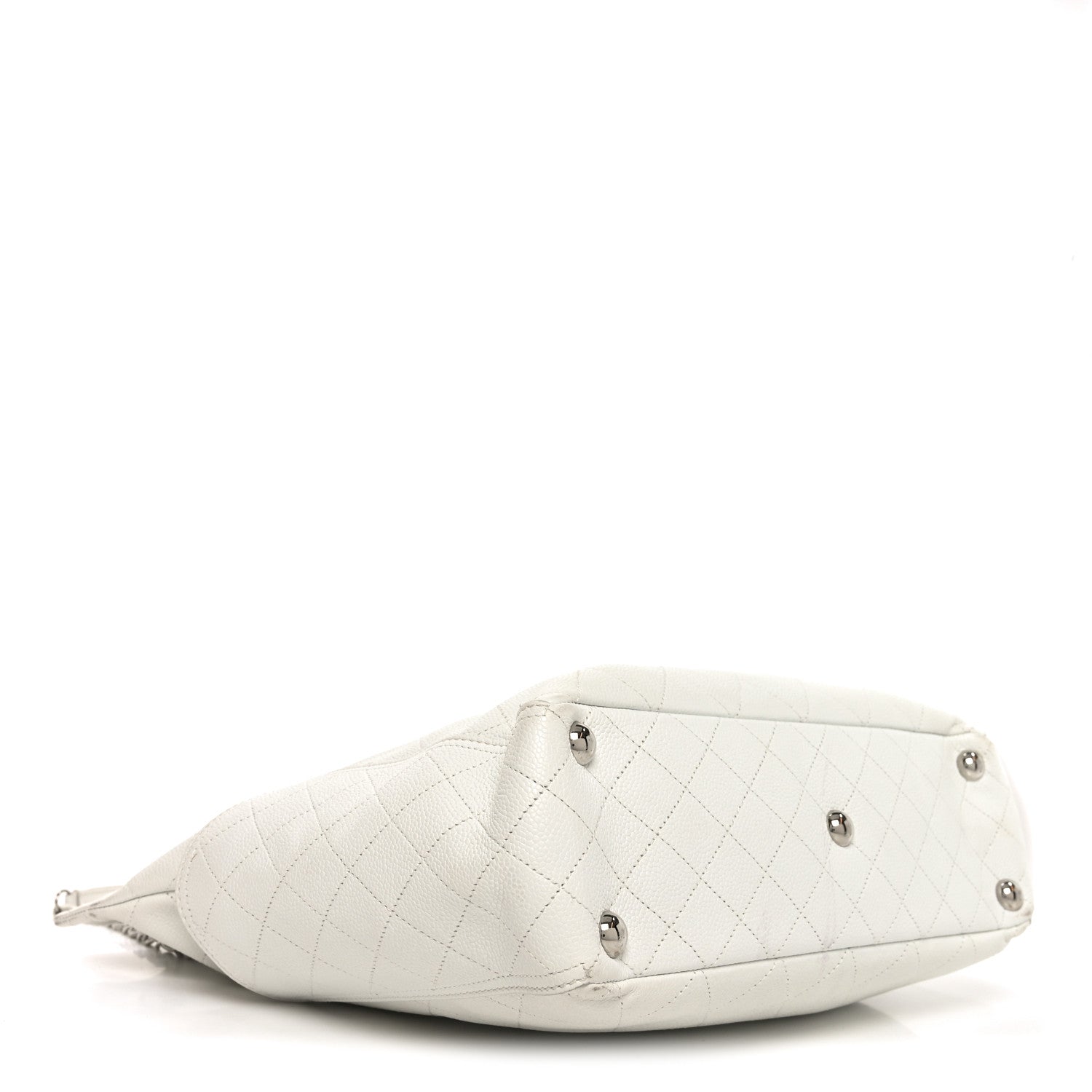 Chanel Caviar Stitched CC Pocket Tote White 4 of 10