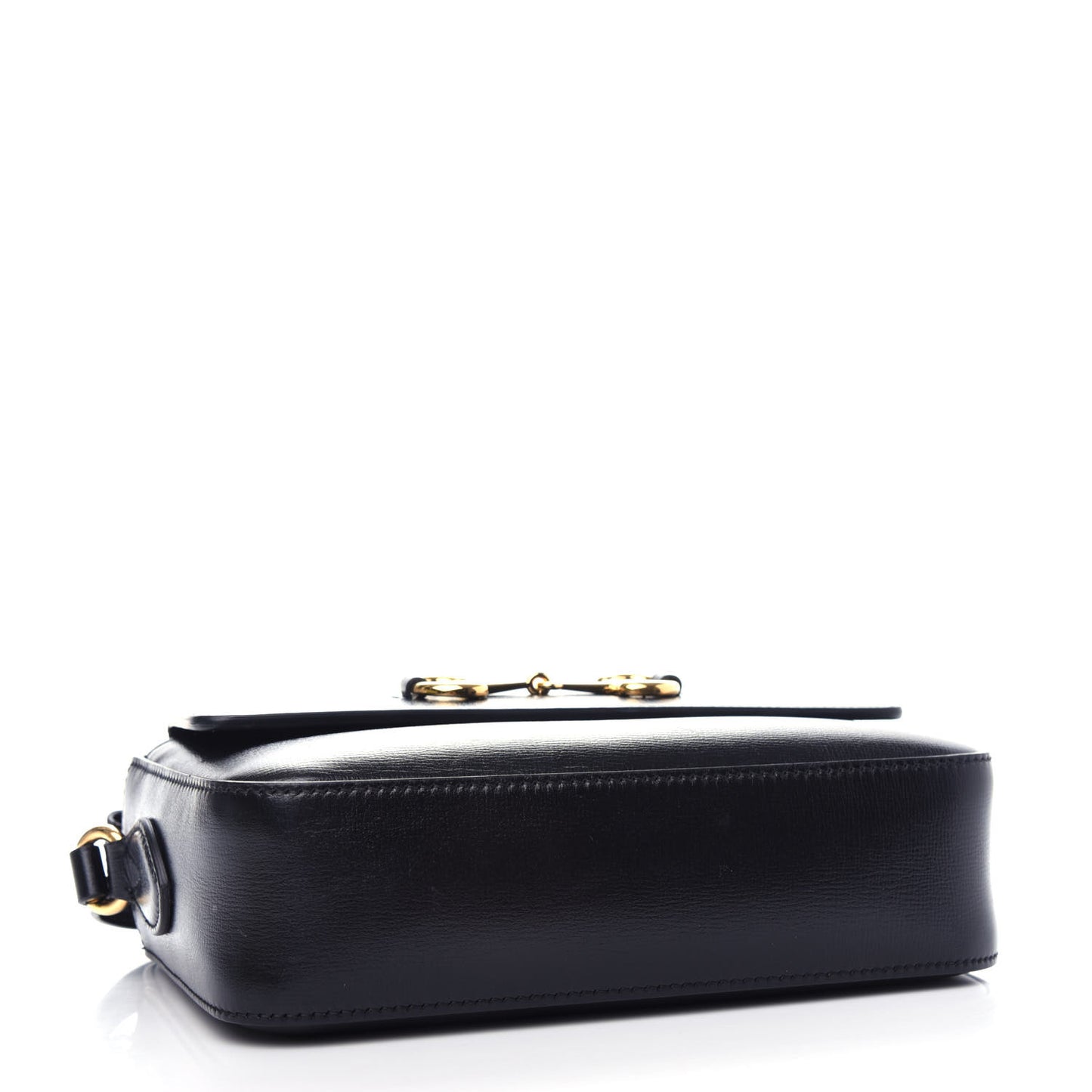 Textured Calfskin Small Horsebit 1955 Shoulder Bag Black