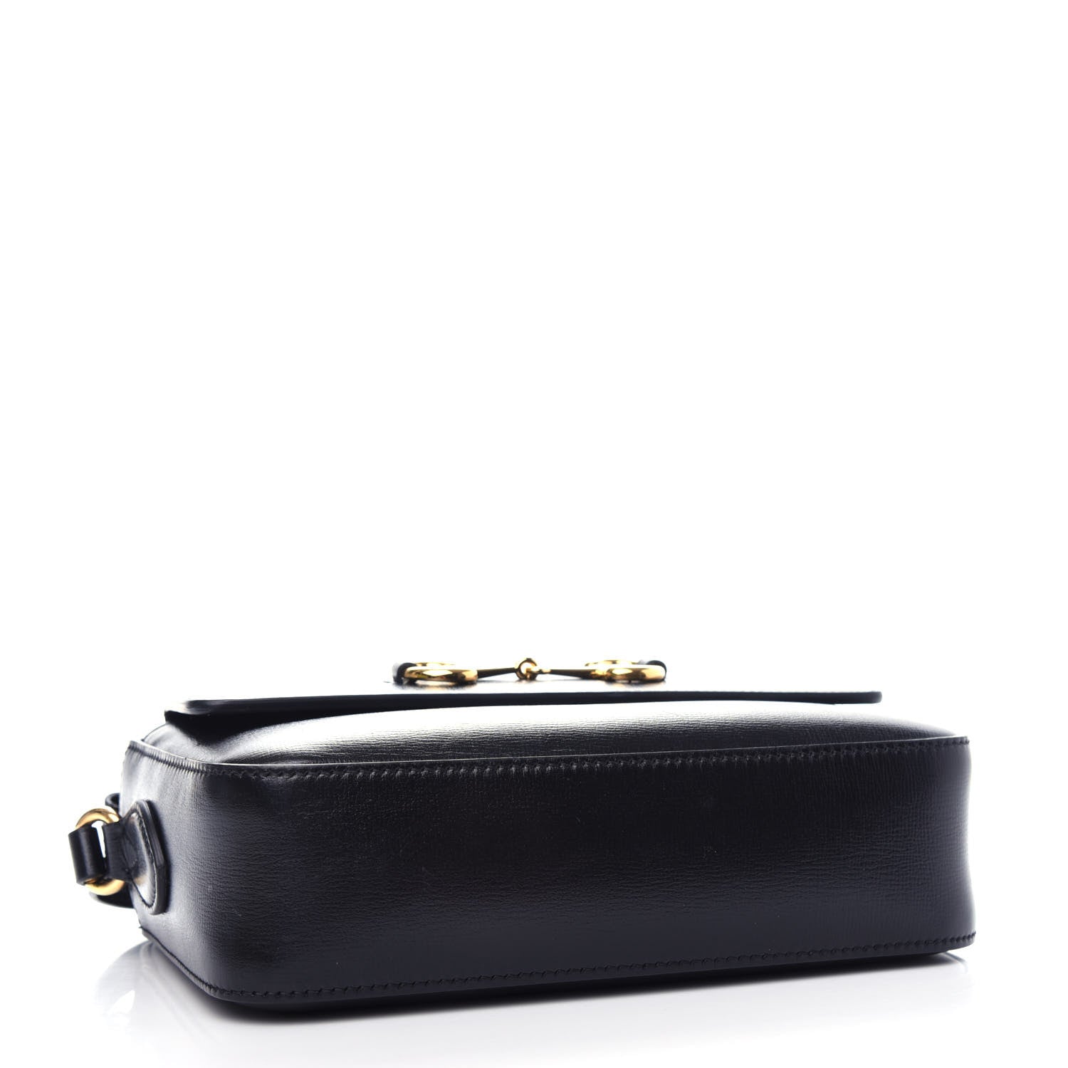 Gucci Textured Calfskin Small Horsebit 1955 Shoulder Bag Black 4 of 11