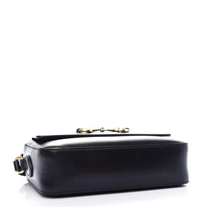 Gucci Textured Calfskin Small Horsebit 1955 Shoulder Bag Black 4 of 11