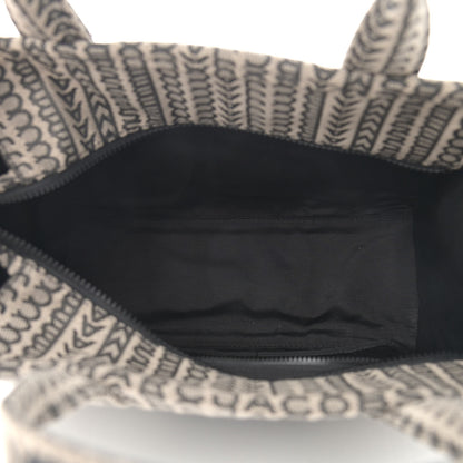 Marc Jacobs Cotton Jacquard Monogram Medium The Traveler Tote Bag Beige Multicolor 5 of 14