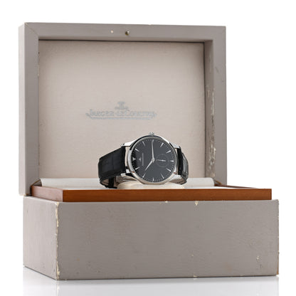 Jaeger-LeCoultre Stainless Steel Alligator 40mm Master Grande Ultra Thin Automatic Watch Black Q1358470 5 of 5