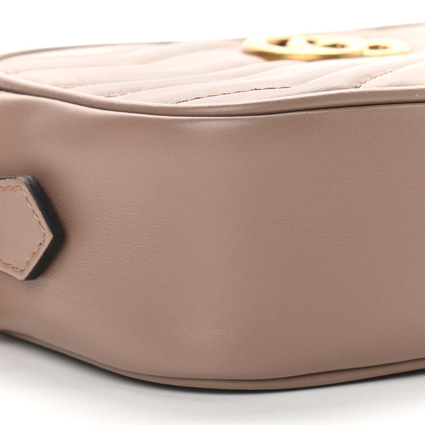 Calfskin Matelasse Mini GG Marmont Chain Shoulder Bag Porcelain Rose