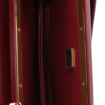 Chanel Calfskin Crocodile Embossed Clutch Burgundy 5 of 8