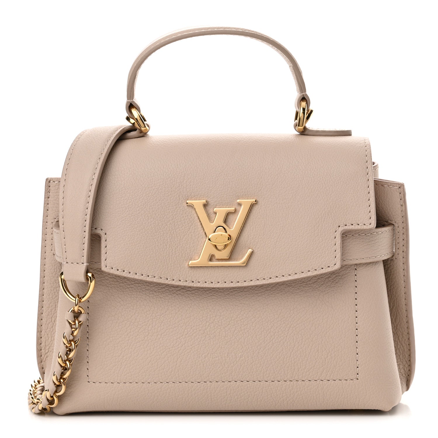 Louis Vuitton Soft Calfskin Mini Lockme Ever Greige 1 of 10