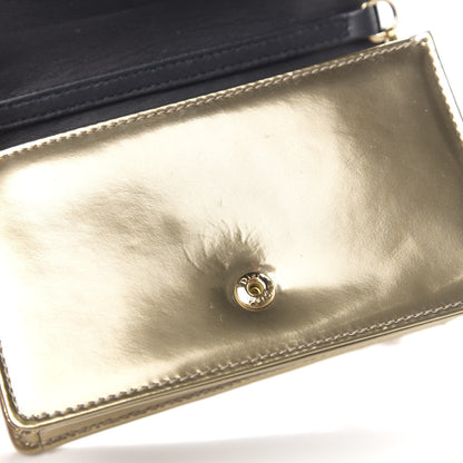 Christian Dior Metallic Patent Micro-Cannage Mini Diorama Flap Bag Gold 11 of 11