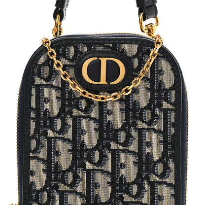 Christian Dior Oblique 30 Montaigne Phone Holder Blue 9 of 12