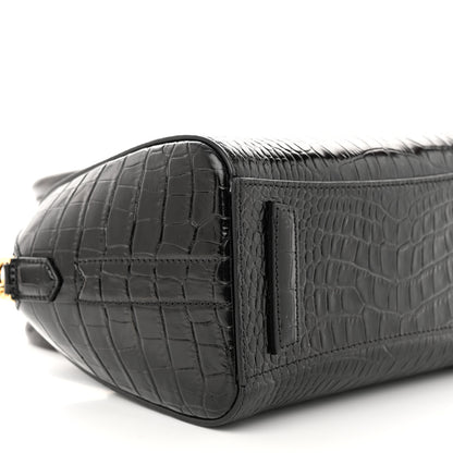 Givenchy Calfskin Crocodile Embossed Mini Antigona Black 9 of 10